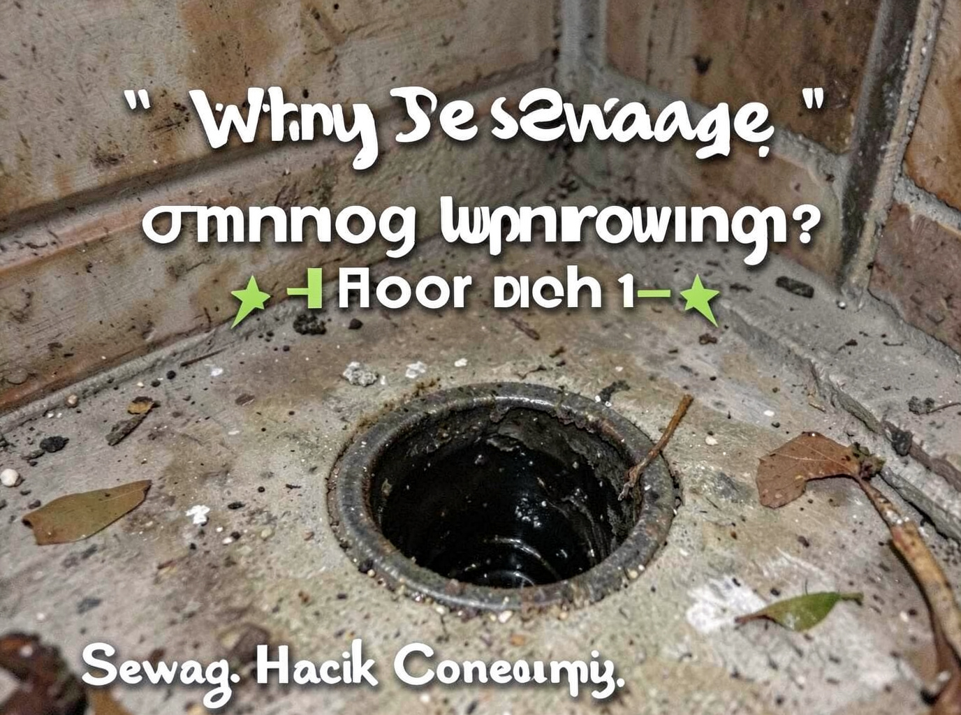 Why Is Sewage Coming Up Through My Floor Drain?